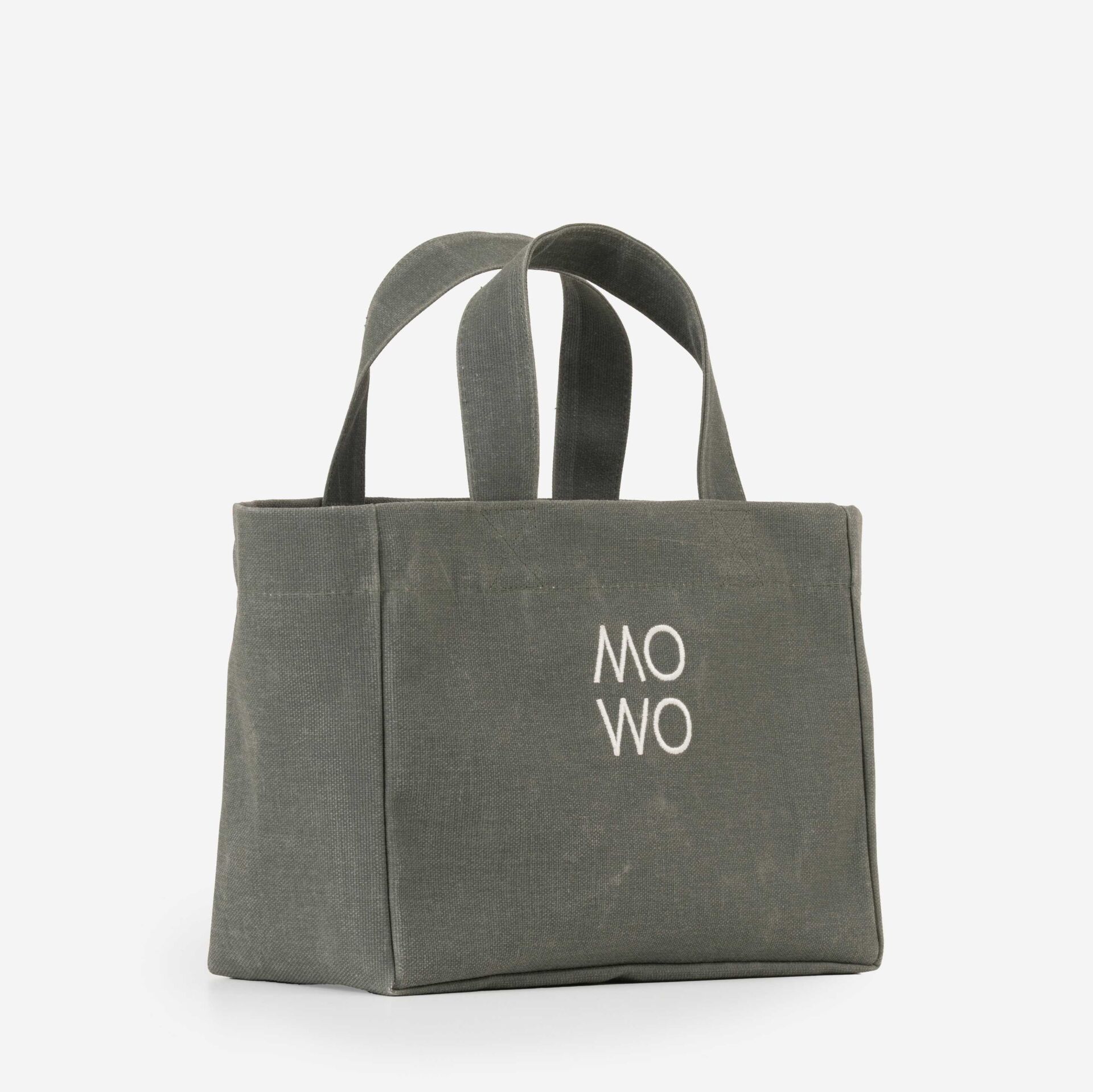 WAXED CANVAS KHAKI MINI BAG