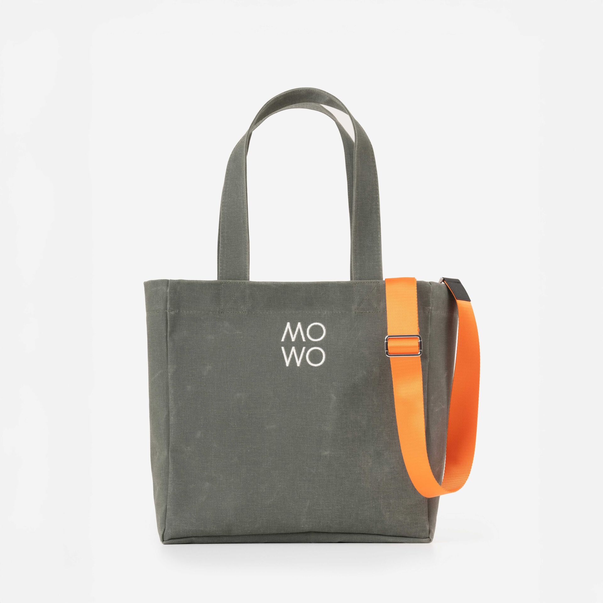 WAXED CANVAS KHAKI MIDI BAG