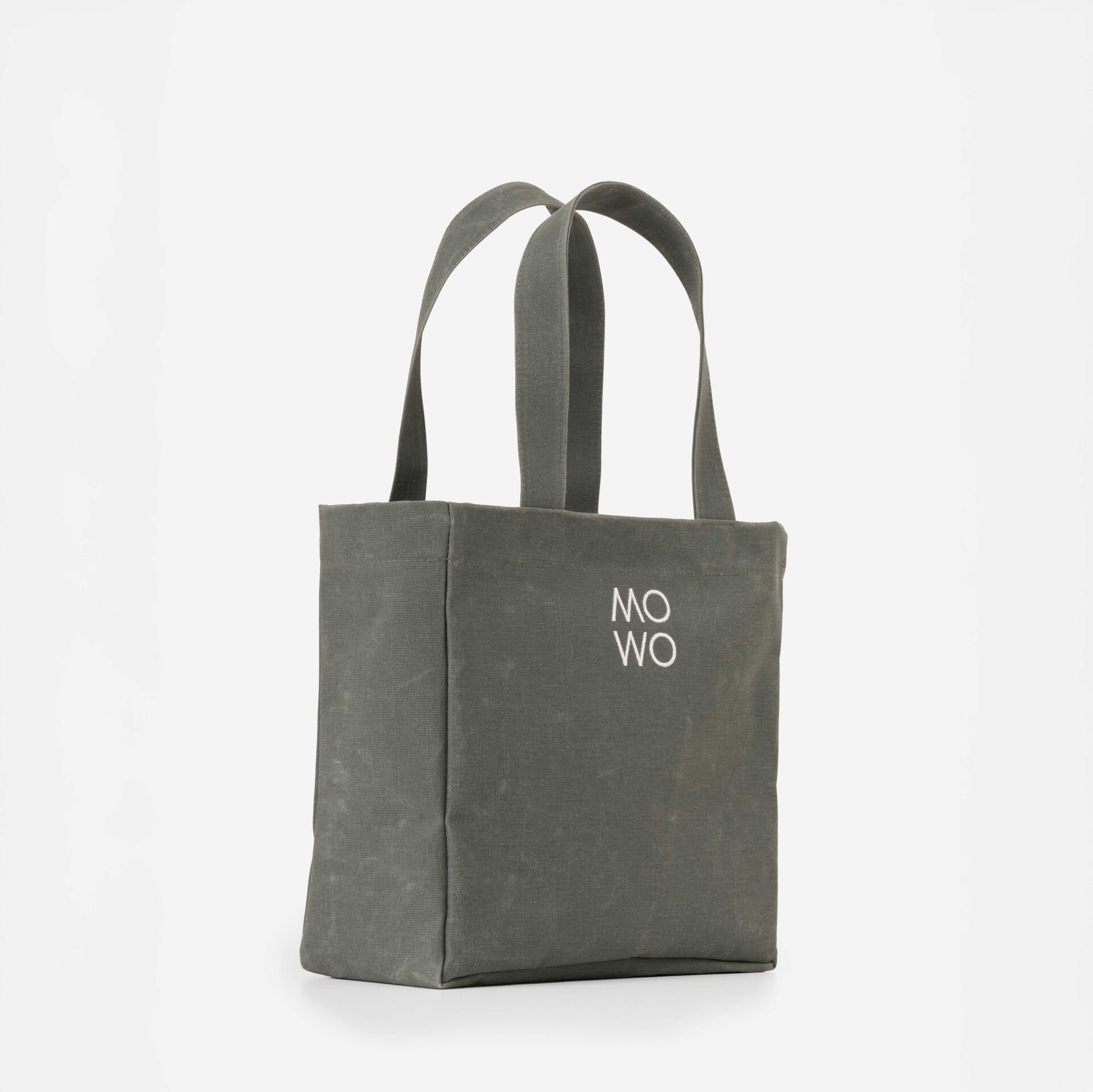 WAXED CANVAS KHAKI MIDI BAG