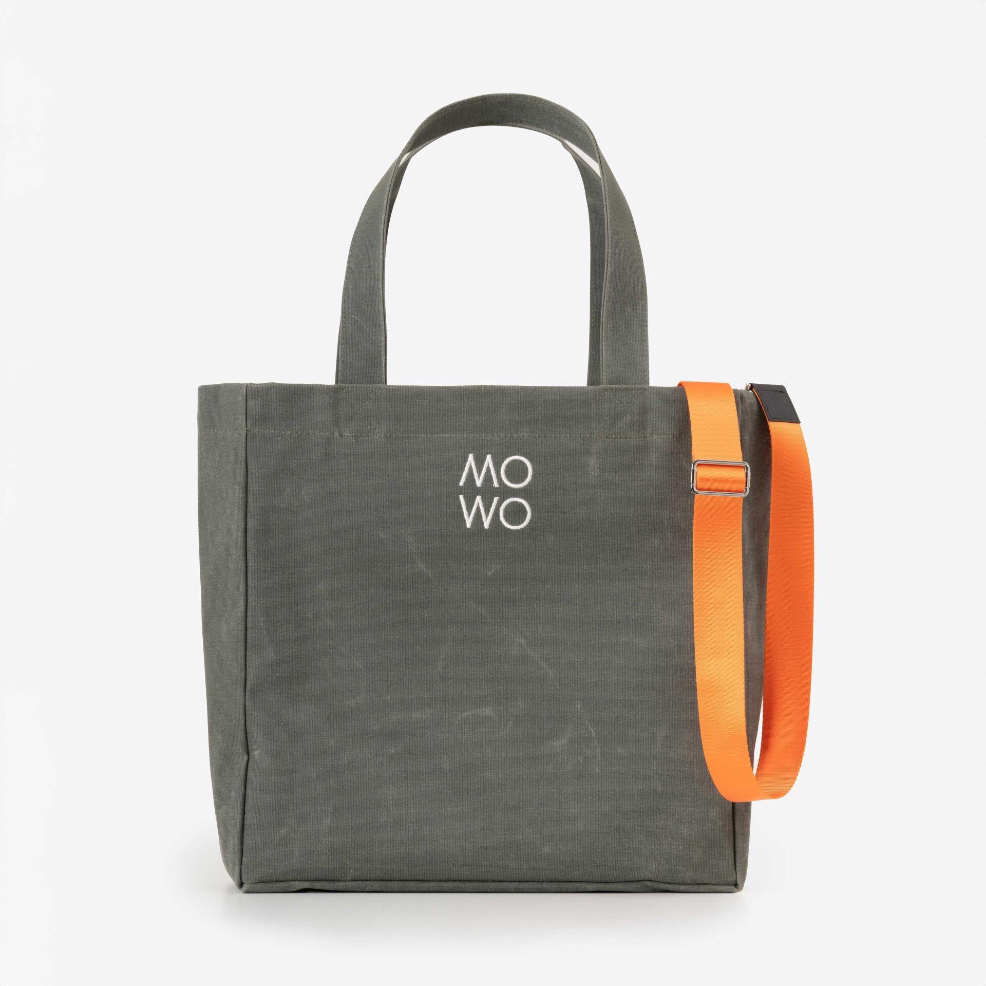 WAXED CANVAS KHAKI OVERSIZE BAG