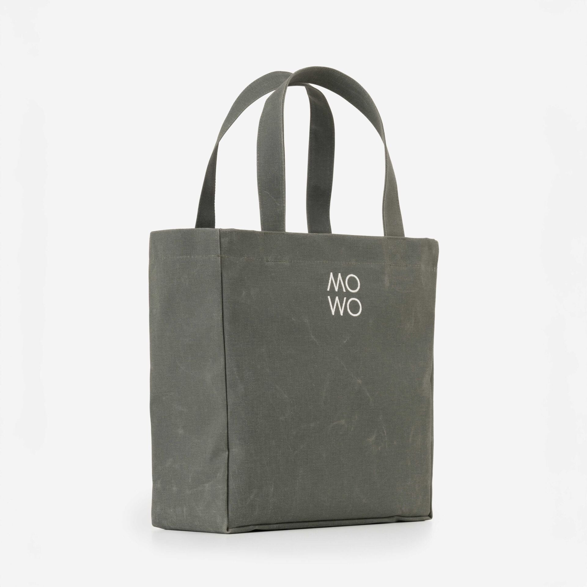 WAXED CANVAS KHAKI OVERSIZE BAG